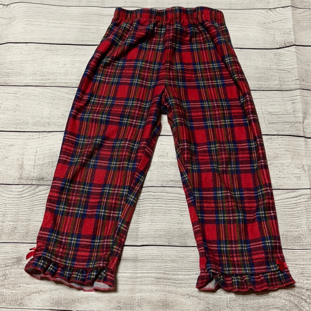 Red Plaid Ruffle Pajama Pants size 24M